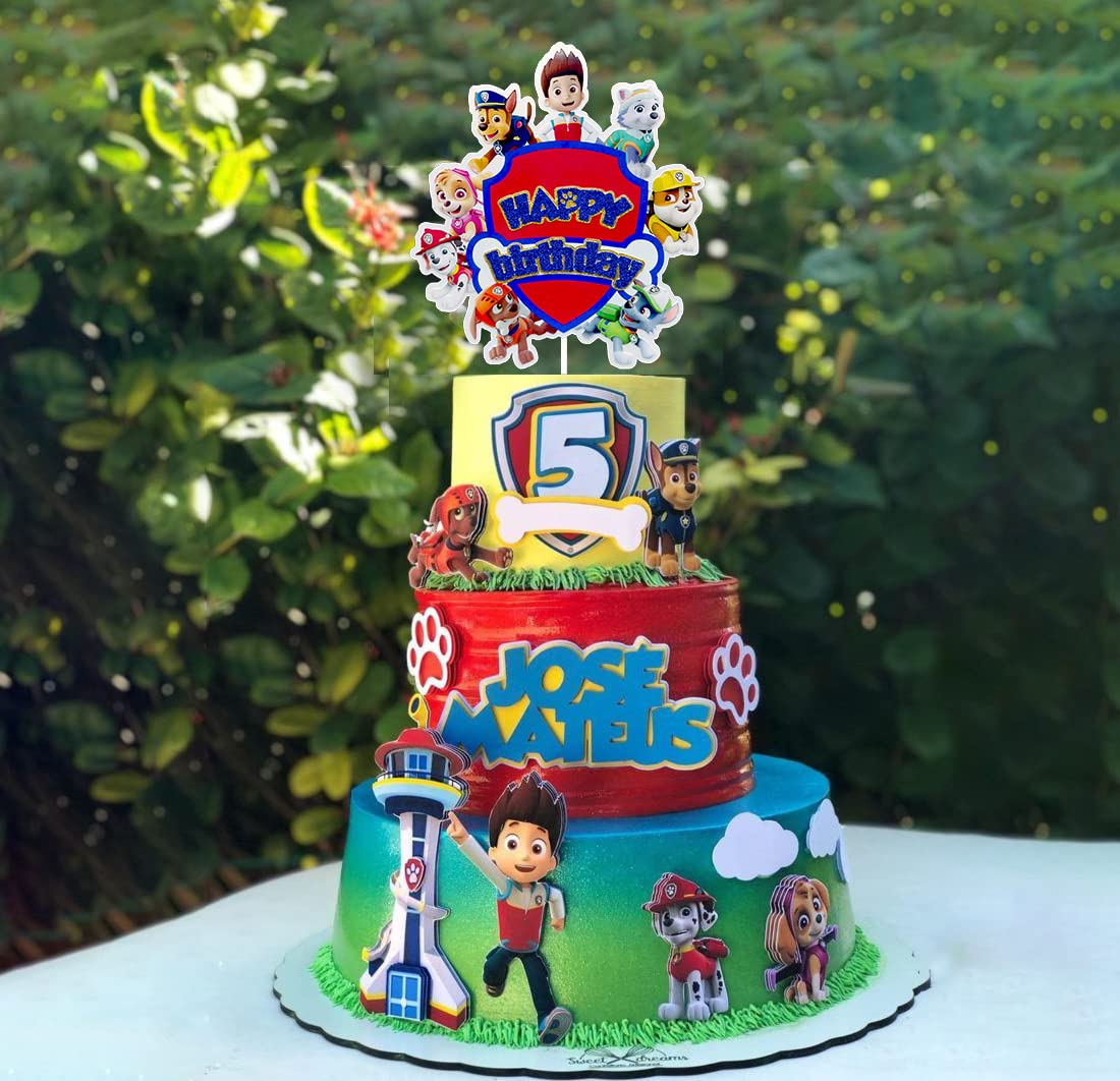 CakeDeco Taarttopper Paw Patrol Set Toren -6st