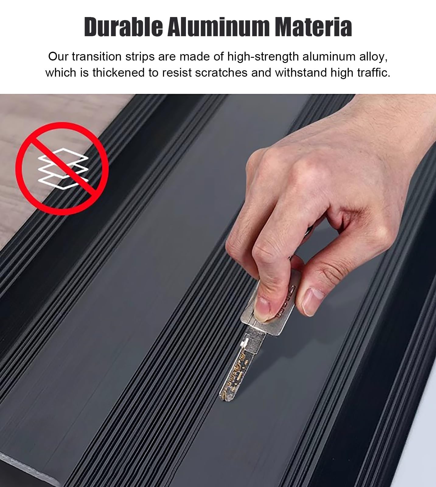 Aluminiowy profil przejściowy ze śrubami, listwa progowa o szerokości 6 cm, płaski profil progowy do zakrywania fug na nierównych podłogach (czarny, 0,9 m)