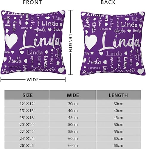 Miniatura 4 de Funda de almohada personalizada con nombre, funda de almohada personalizada de 20 x 20 pulgadas, fundas de almohada personalizadas con nombre, funda
