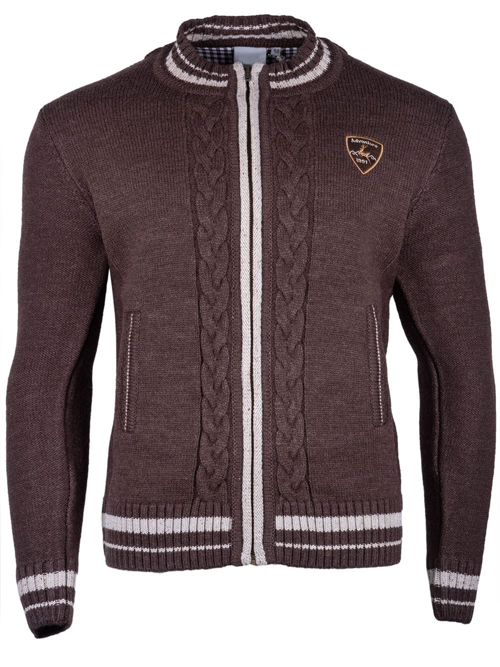 Goldschmidt Trachtenjacke Strick Herren | Strickjacke Finn mit Reißverschluss | Hochwertige Jacke mit Wolle
