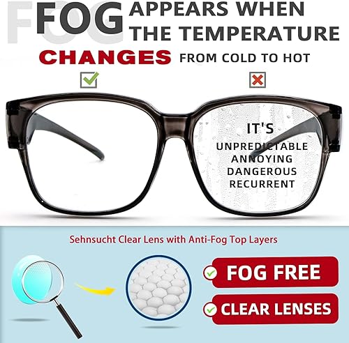 Miniatura 3 de Sehnsucht Gafas de seguridad anti empañamiento para hombres y mujeres