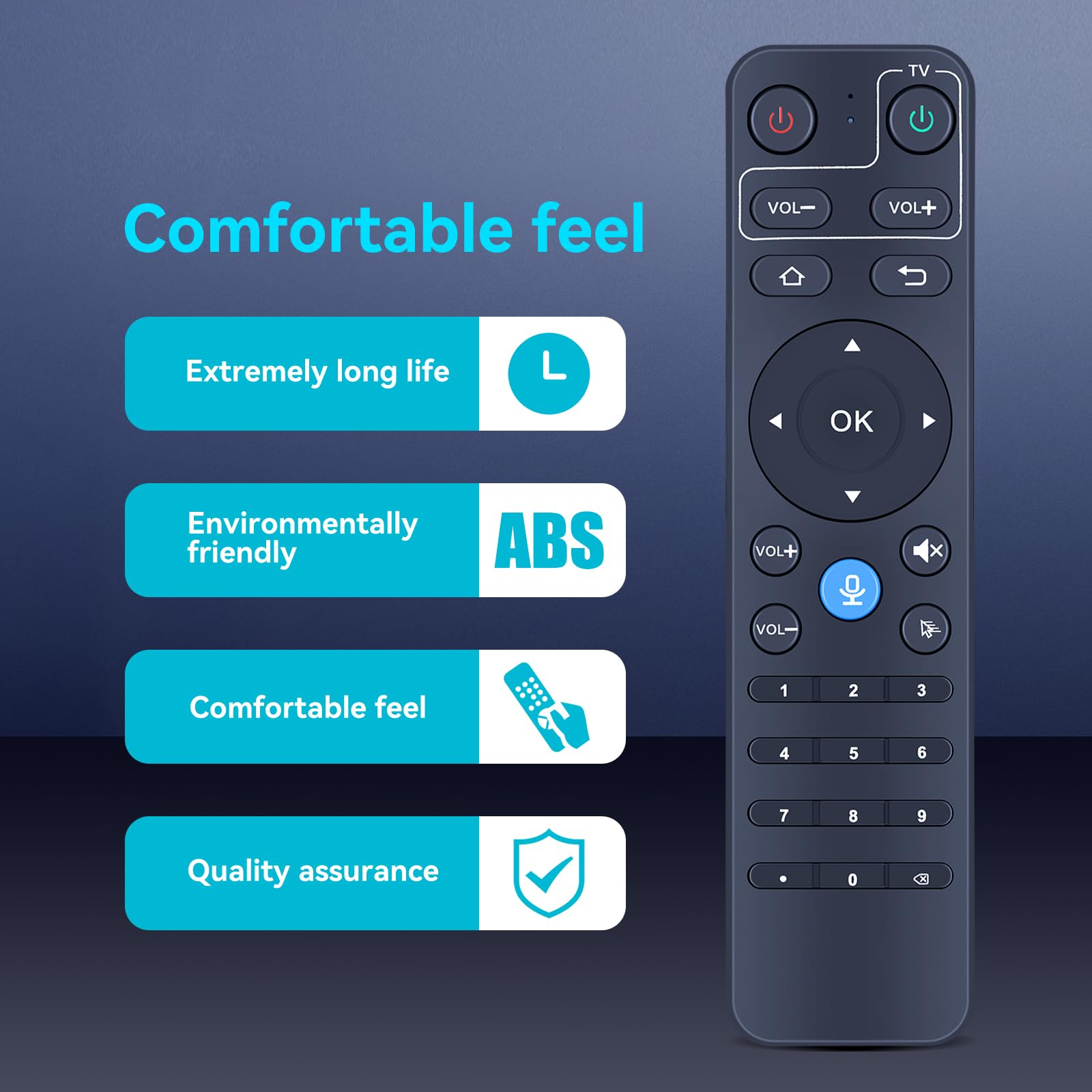 Telecomando vocale di ricambio per StreamX X1 Pro Android Smart TV Box, per S5 MAX Android Smart TV Box 6k