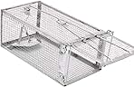 Kensizer Humane Rat Trap, Chipmunk Rodent Trap That Work for Indoor and Outdoor Small Animal - Mouse Voles Hamsters Live Cage Catch and Release 1-Pack Small 10.5