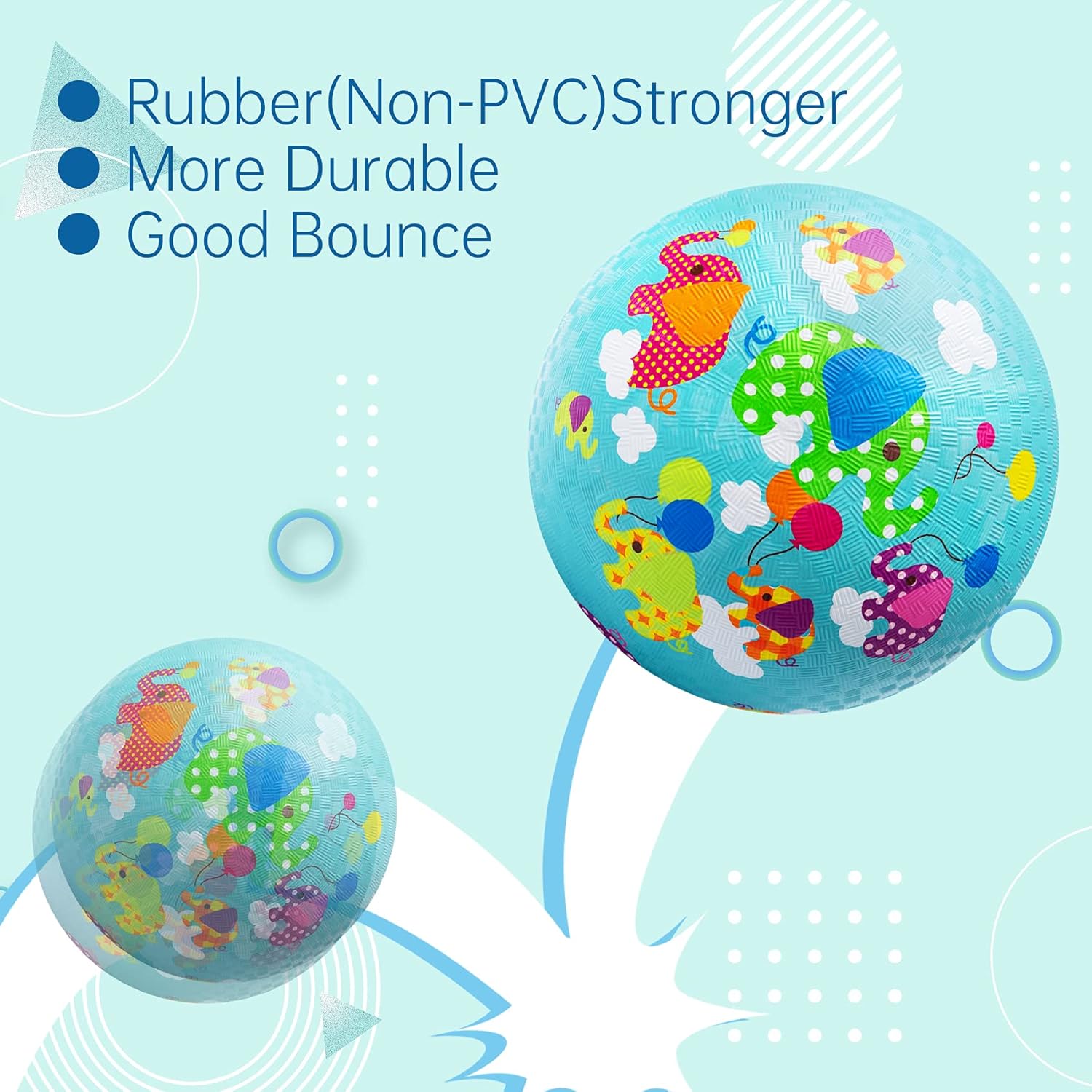 ZOOJOY Cartoon Playground Balls Toddlers,5" Rubber Kickballs,Outdoor/Indoor Ball Game for Kids,W/Pump : Sports & Outdoors