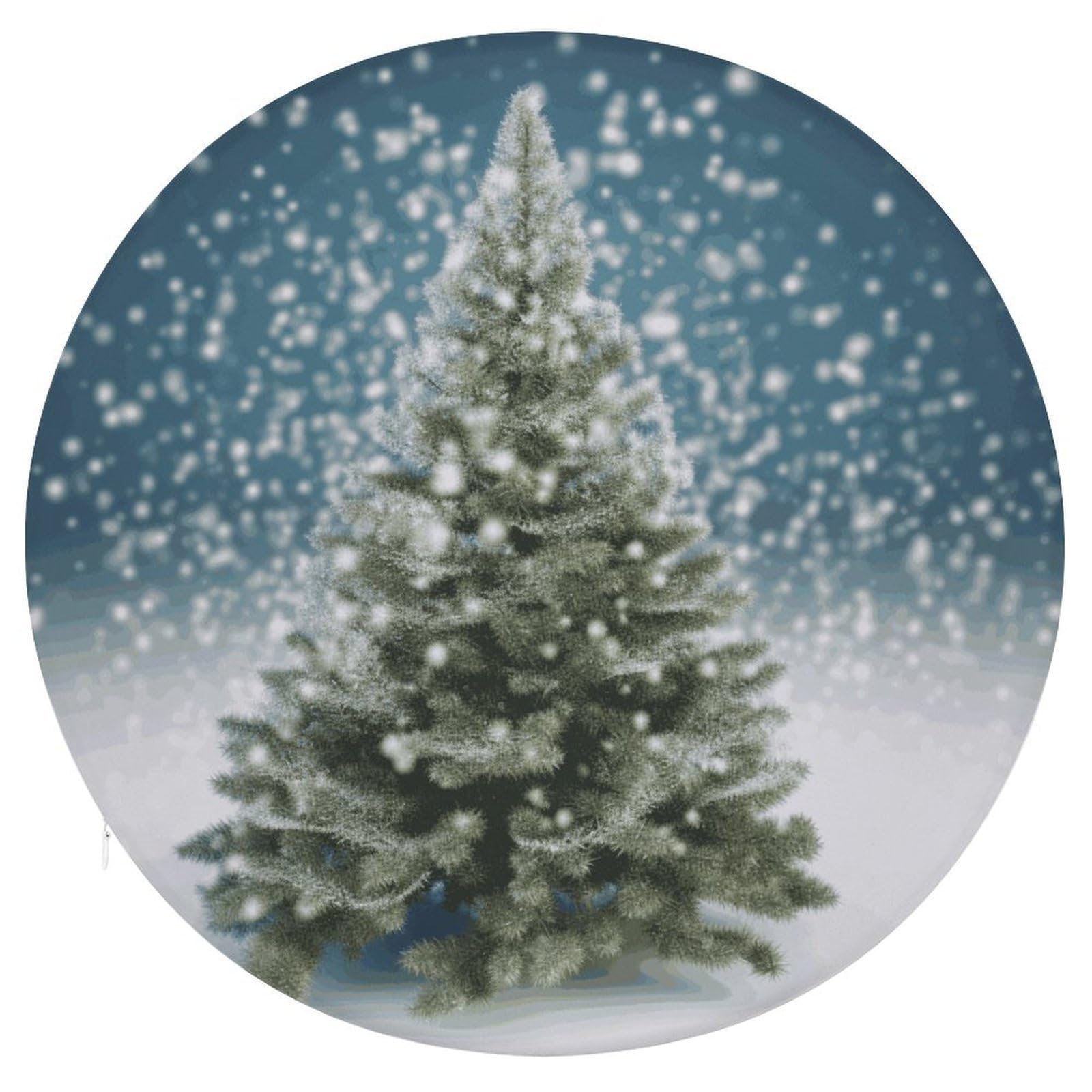 Wsoihfec Style Merry Christmas Pine Tree Seat Cushion Round Chair Pad