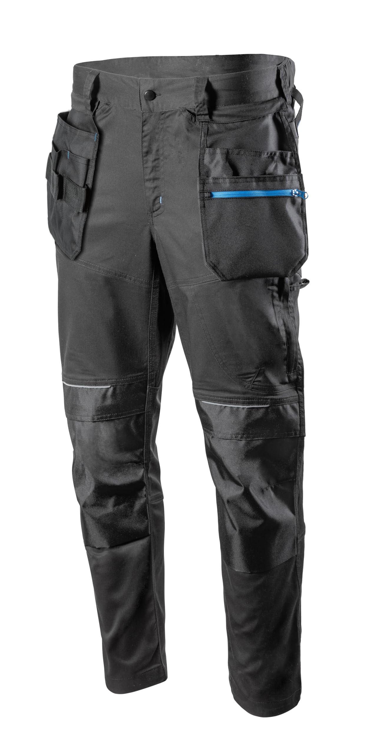 Högert Technik - WURNITZ Elastische Schutzhose Dunkelgrau | Professionelle WURNITZ Herren Schutzhosen | Arbeitshose Herren Arbeitshose mit Kniepolstertaschen Langlebig und komfortabel