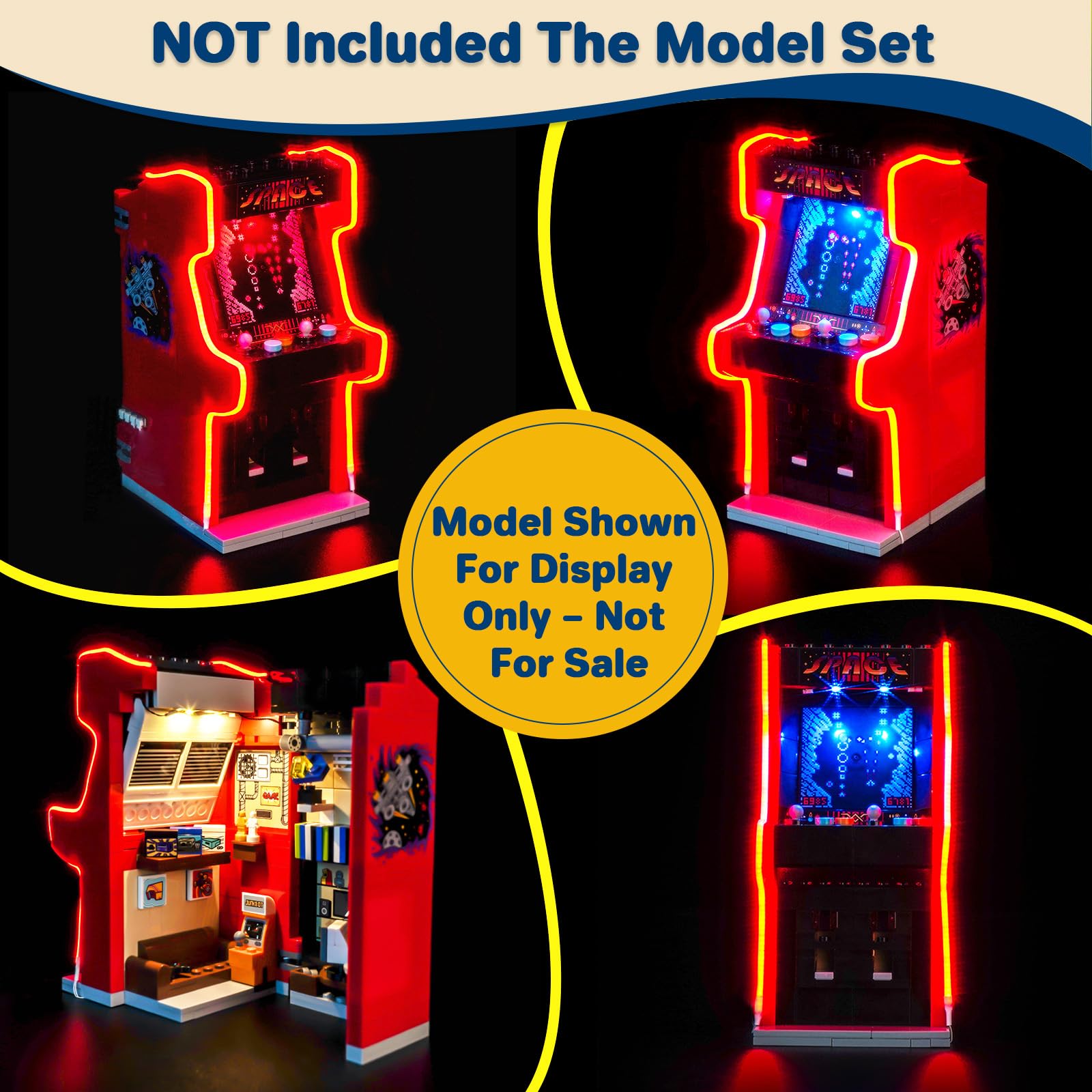 LocoLee Led Light Set Compatible with Lego 40805 Arcade Machine Led Decoration Lighting Kit Compatible with Lego 40805 Building Blocks Model,Only Lights Set,No Model - Image 4