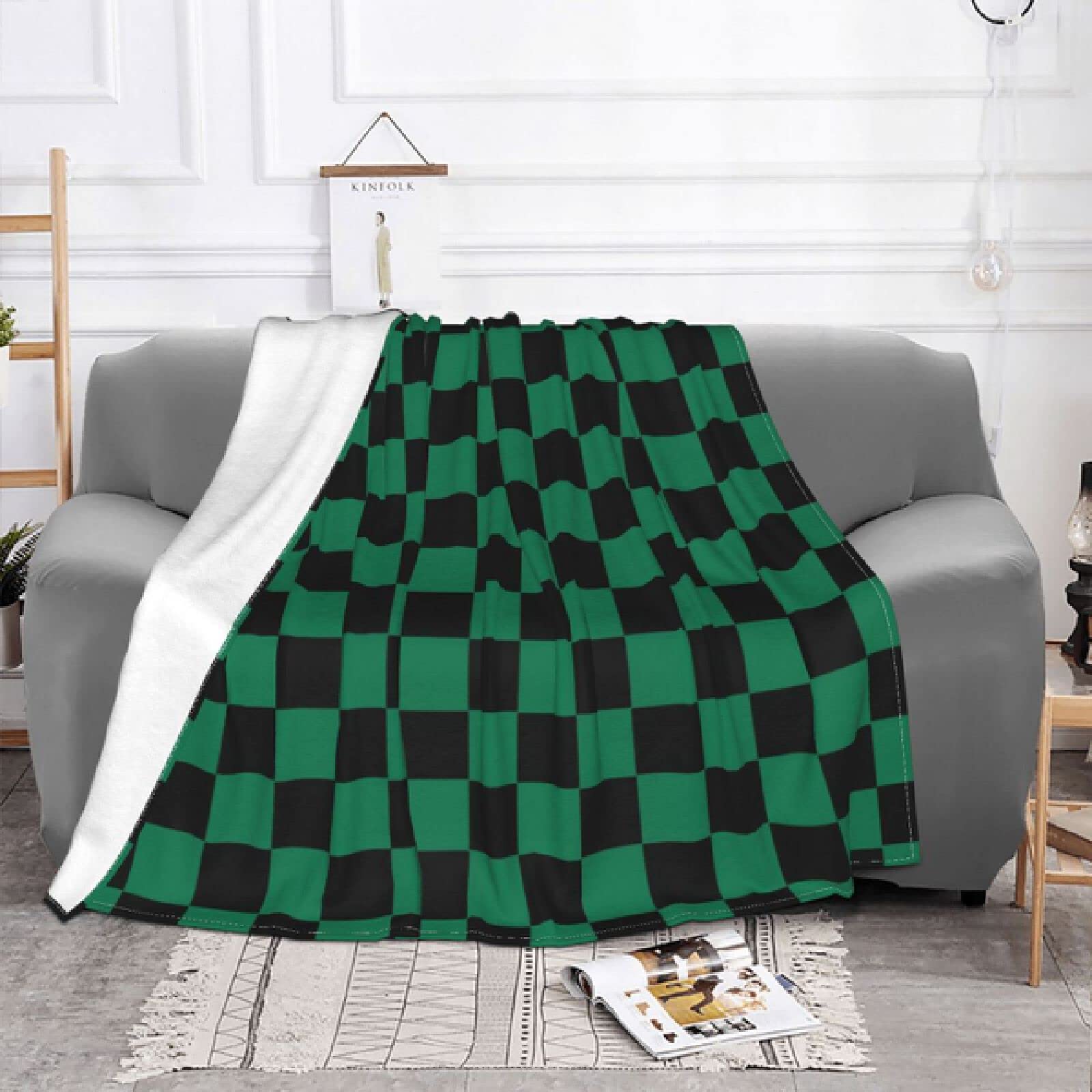 Kocyk z nadrukiem, polar koralowy, oddychający, super miękki, kocyk nieruchomy, sofa, dywan samochodowy, ciepło, gruby koc, czterosezonowy kocyk uniwersalny 120x80cm