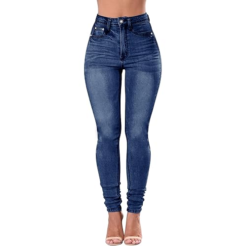 Women's High Waisted Jeans for Women Distressed Stretch Jeans for Women Ripped Butt Lift Jeans Denim Pants