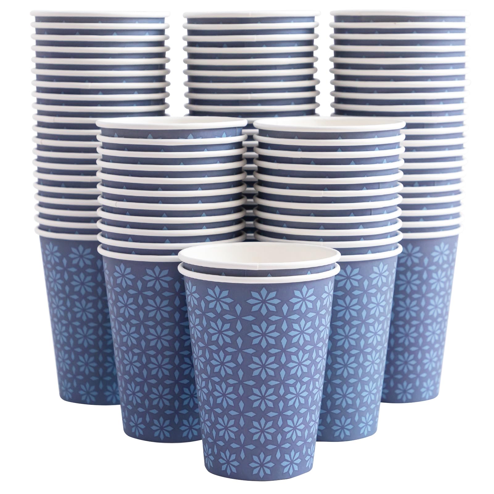 Navy Floral Disposable Cups - 300 Pack -12