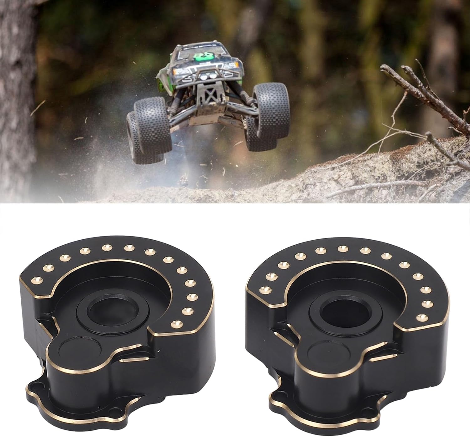 Brass Portal Drive Housing Rustproof Front Rear Steering Knuckle Cover Black for RC Car