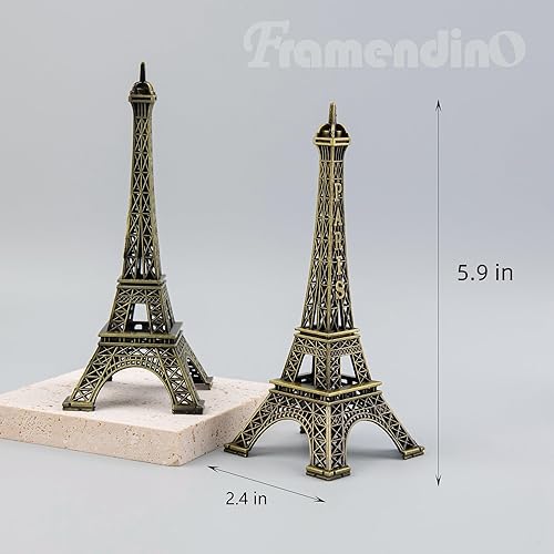 Miniatura 2 de Framendino, Estatua de la Torre Eiffel, 3 unidades, decoración de aleación, decoración de París para decoración de fiesta y hogar