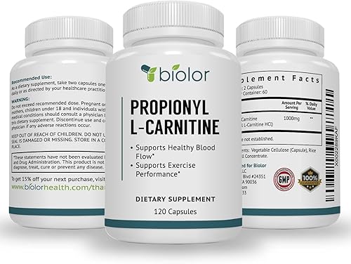 Miniatura 8 de Biovy Propionil-L-carnitina de alta absorción (PLCAR) sin rellenos artificiales, suplemento eficaz de propionil L carnitina HCL para apoyar la