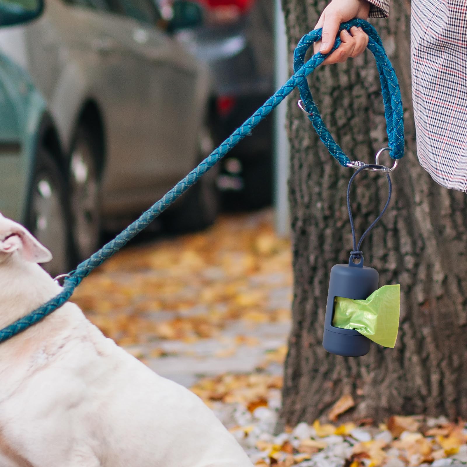 Dispenser Sacchetti Igienici Per Cani 3 Pezzi - Con Cordino Elastico, Impermeabile - Foto 7