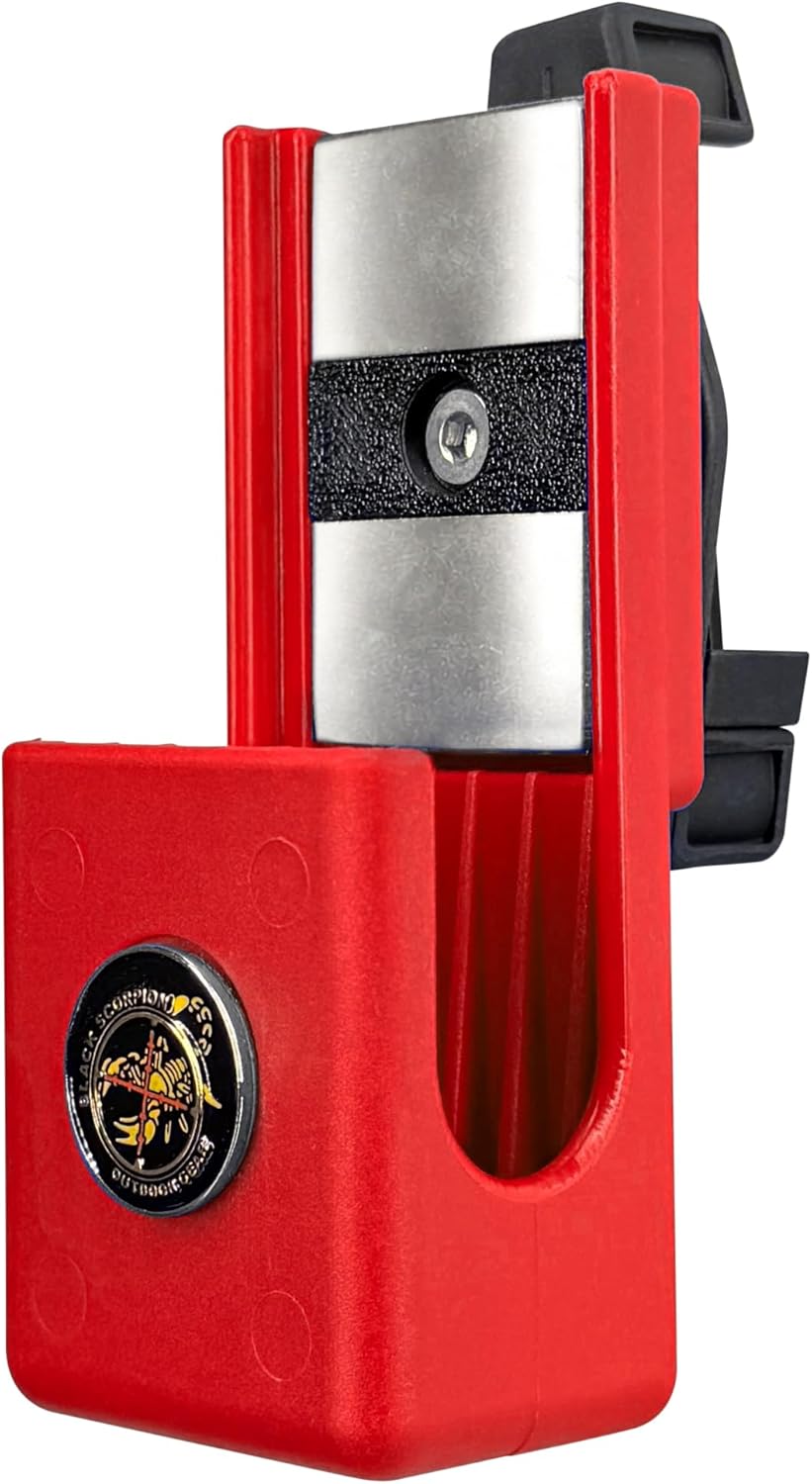 Double Stack Competition Magnetic Magazine Pouch for 2011 Magazines, Adjustable Metal Tab Mount for 1.5" and 1.75" Belts, USPSA IPSC Approved