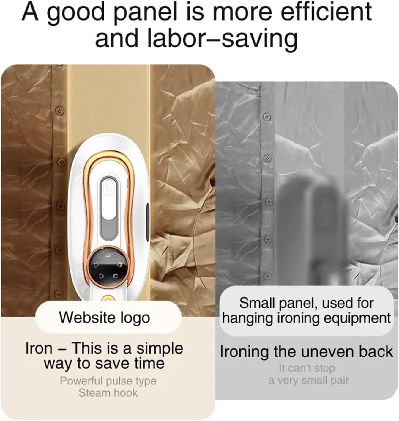 Foldable Handheld Garment Steamer, Four Temperature Adjustment Hanging Steam Brush, efficiency Wrinkle Removal Fabric Ironing Device for Home and Outdoor Use(UK)