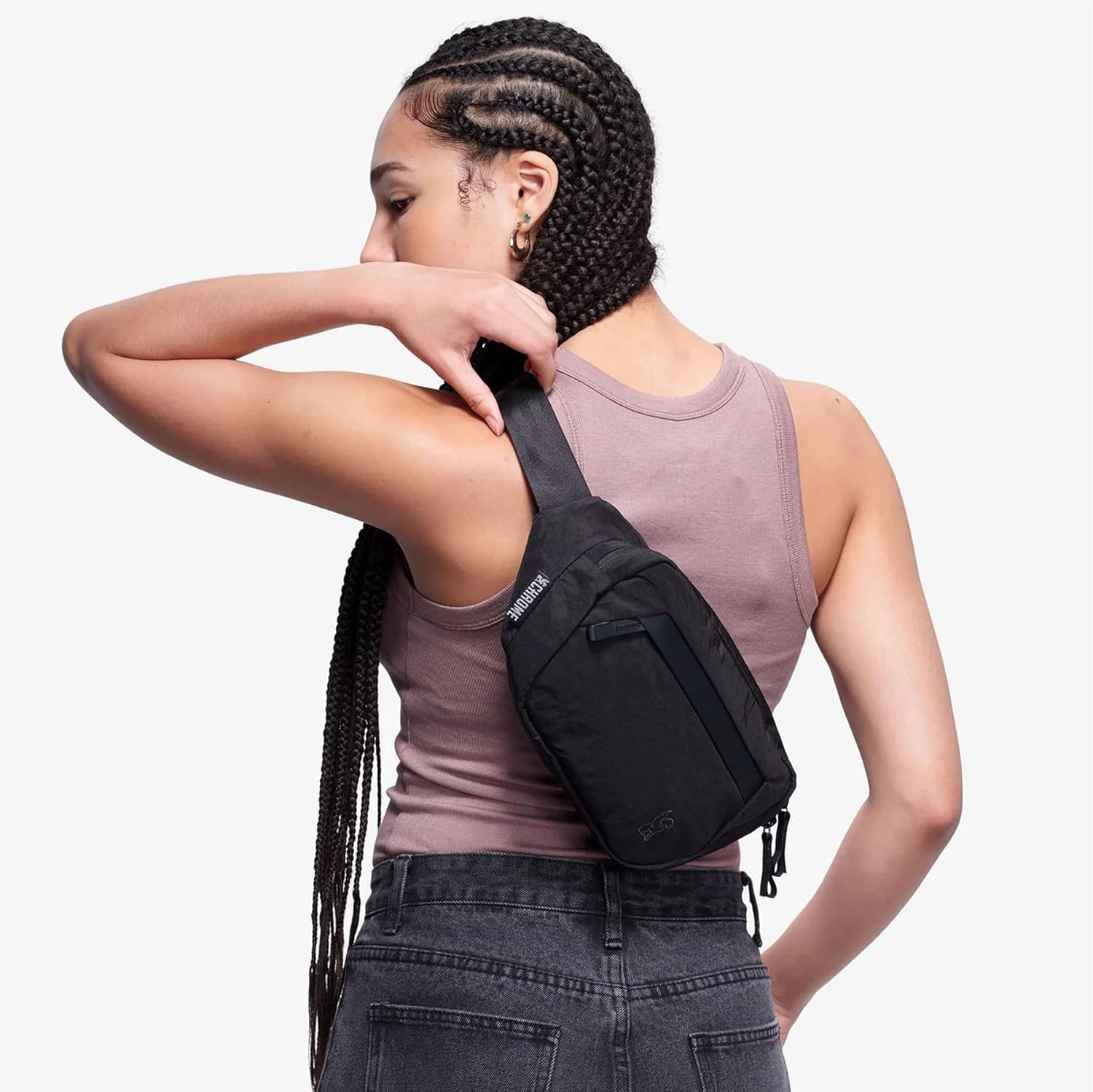 Chrome Industries Sabin Sling Bag for Men and Women – Large Main Compartment, Lightweight Recycled Materials – 3L, Black - Image 5