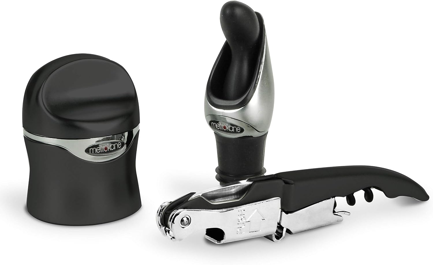 Rabbit 3-Piece Zippity Wine Tool Kit, Velvet Black
