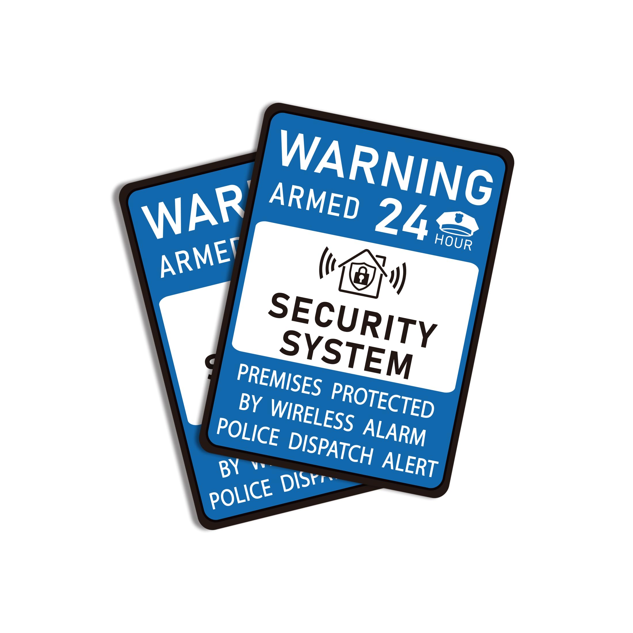 2PCS Security Alarm System Sign for Home