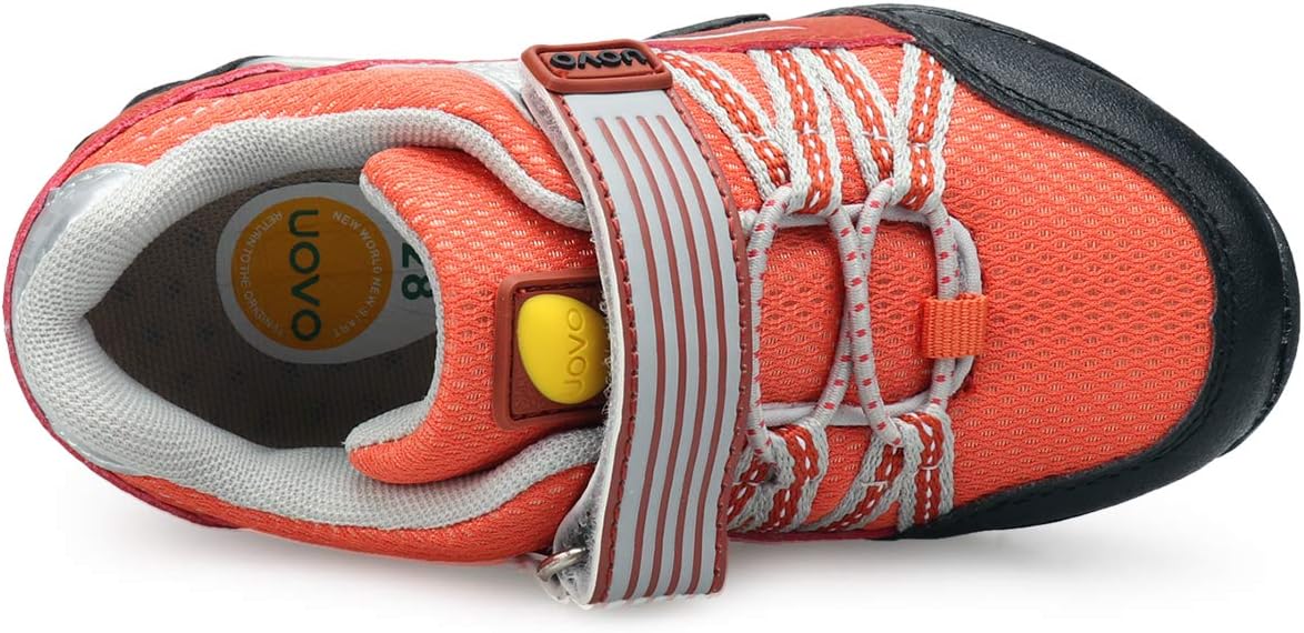 UOVO Boys Shoes Boys Running Sneakers Tennis Hiking Shoes Kids Athletic Outdoor Fashion Sneakers Slip Resistant (Toddler/Little Boys) (12.5 M US Little Kid, Orange-5)