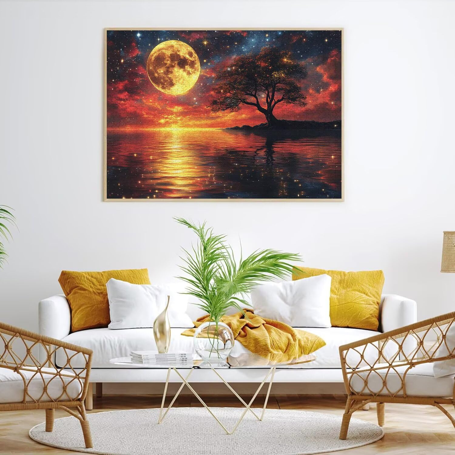 Puzzle 2000 sztuk 99 x 70 cm, Puzzle Dorośli Księżyc Sen, n-855