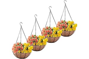 4 Pack Wire Hanging Baskets For Plants