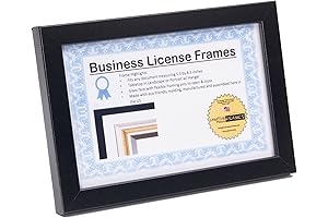 5.5x8.5 Inch Black Business License Certificate Frames