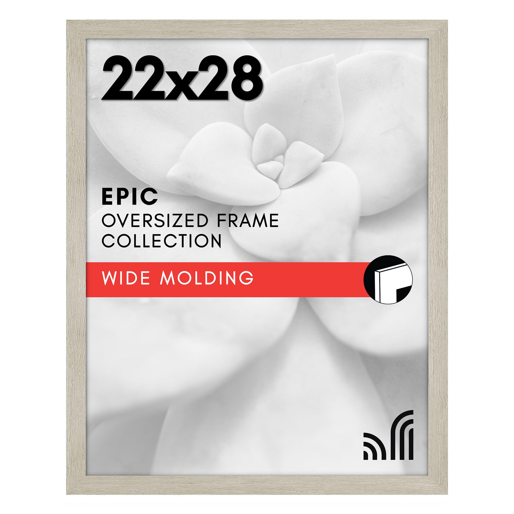 Americanflat 22x28 Poster Frame - Engineered Wood - Grey