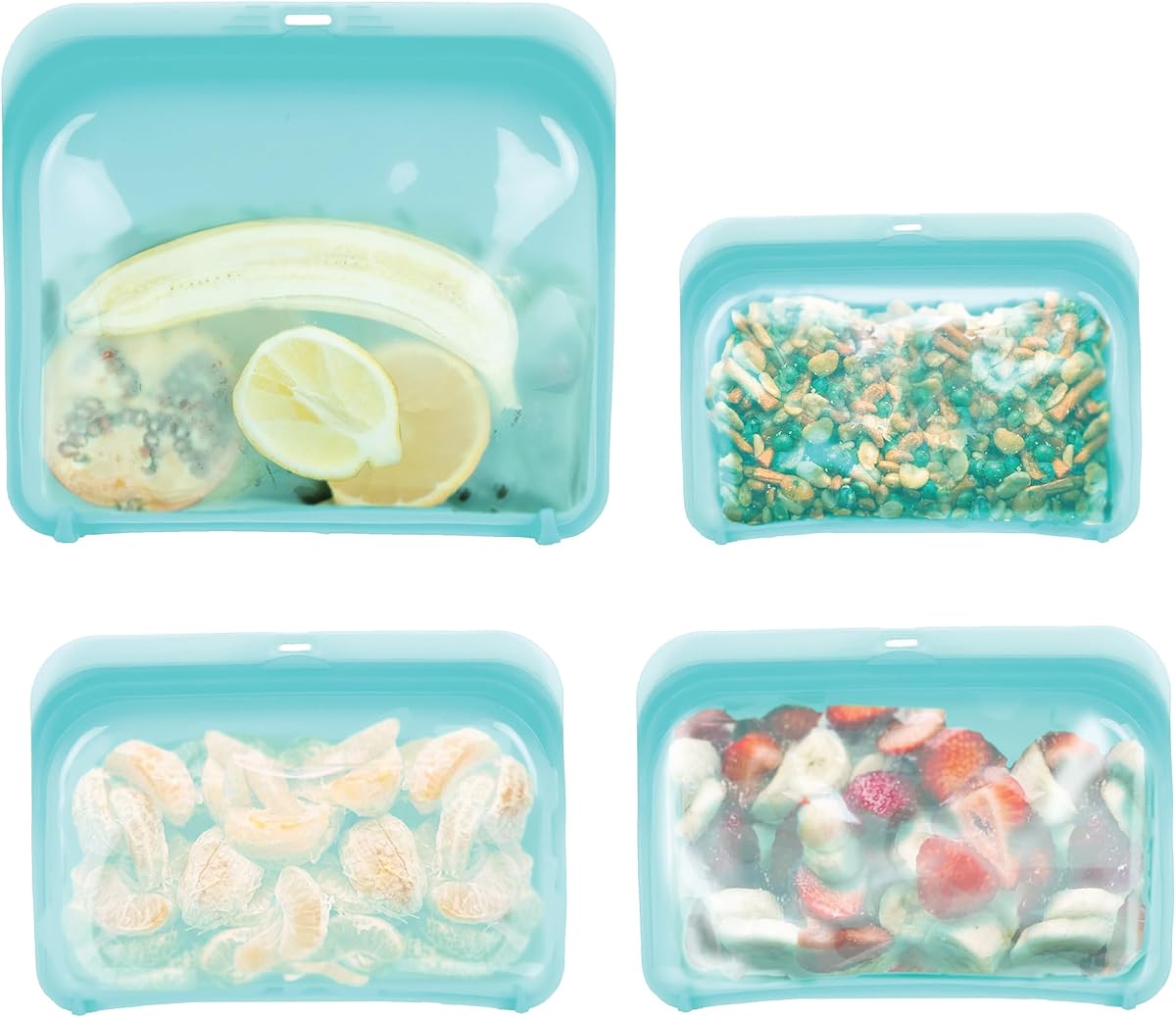 Stasher Reusable Silicone Stasher Bag Holiday 4-Pack