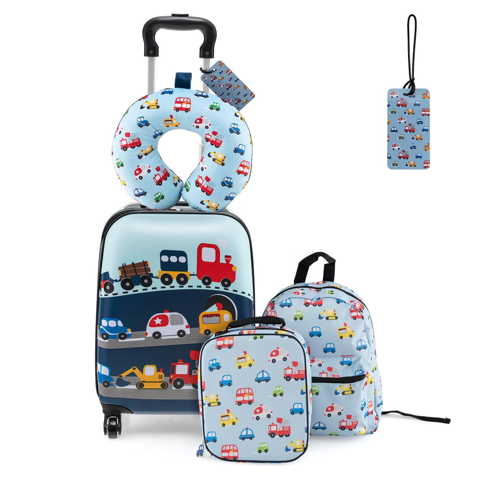 Goplus Piece Kids Luggage Set 16 Carry On Suitcase Desertcart