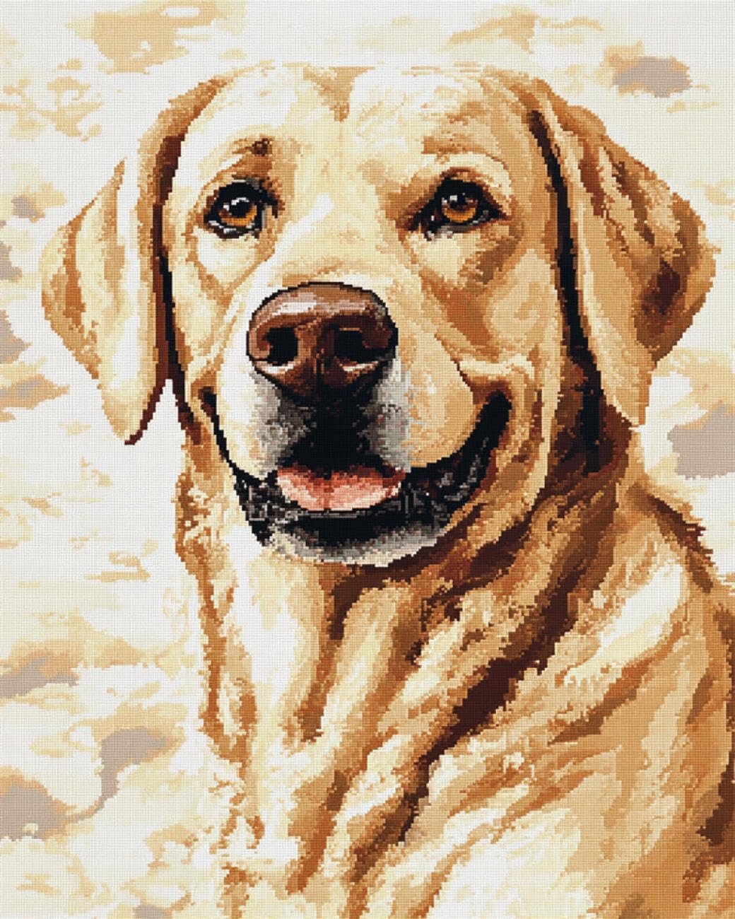 AxiangziK DIY Embroidery Kits Labrador Retriever Portrait 11CT 50x70cm