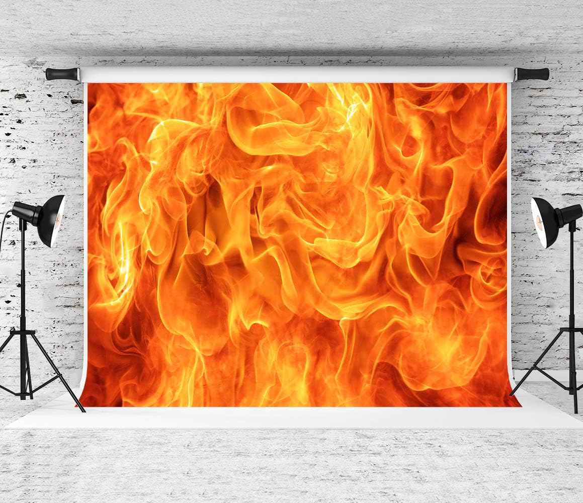Kate 10x6.5ft Raging Fire Photography Backdrop Dancing Flame Decor Background Photo Studio Props