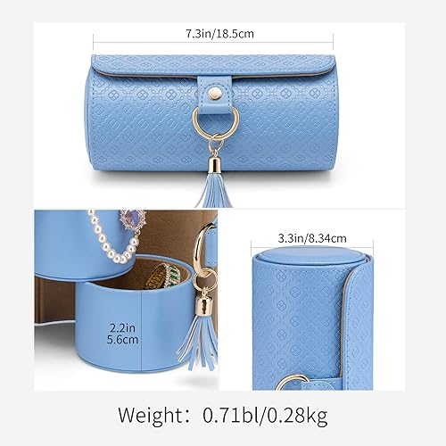 Vista 78 de Vlando Viaggio - Joyero pequeño, caja de almacenamiento para accesorios de viaje A. Gris