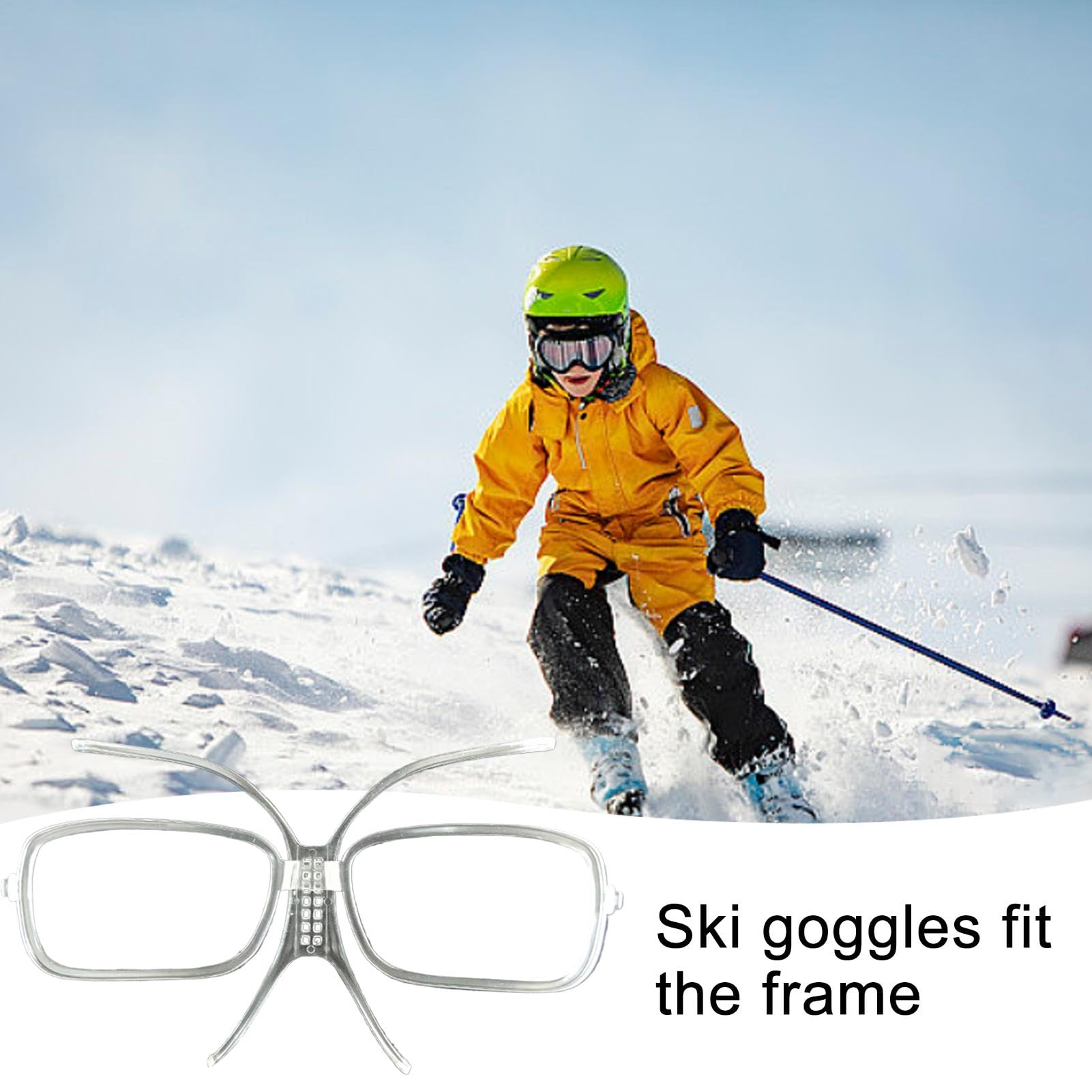 Inserto Para Gafas De Esquí, Adaptador Óptico Ajustable | Inserto De Gafas De Snowboard, Accesorio De Esquí Al Aire Libre, Marco Interior Multicolor