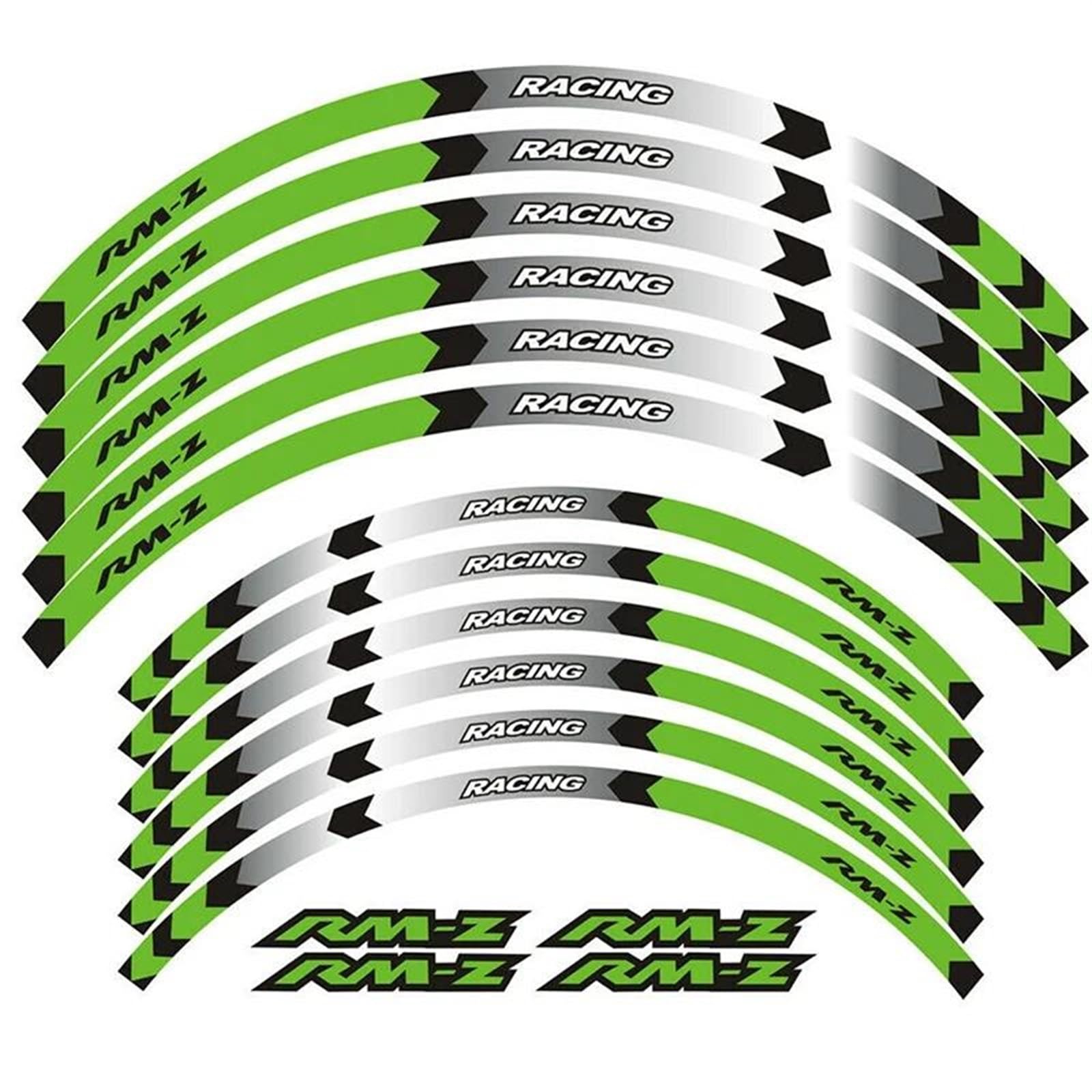 Motorcycle Stickers Reflective Wheel Decals Rims for Suzuki RMZ450 RMZ250 RMZ 450 250 RM Z450 Z250 Z(Style 1)
