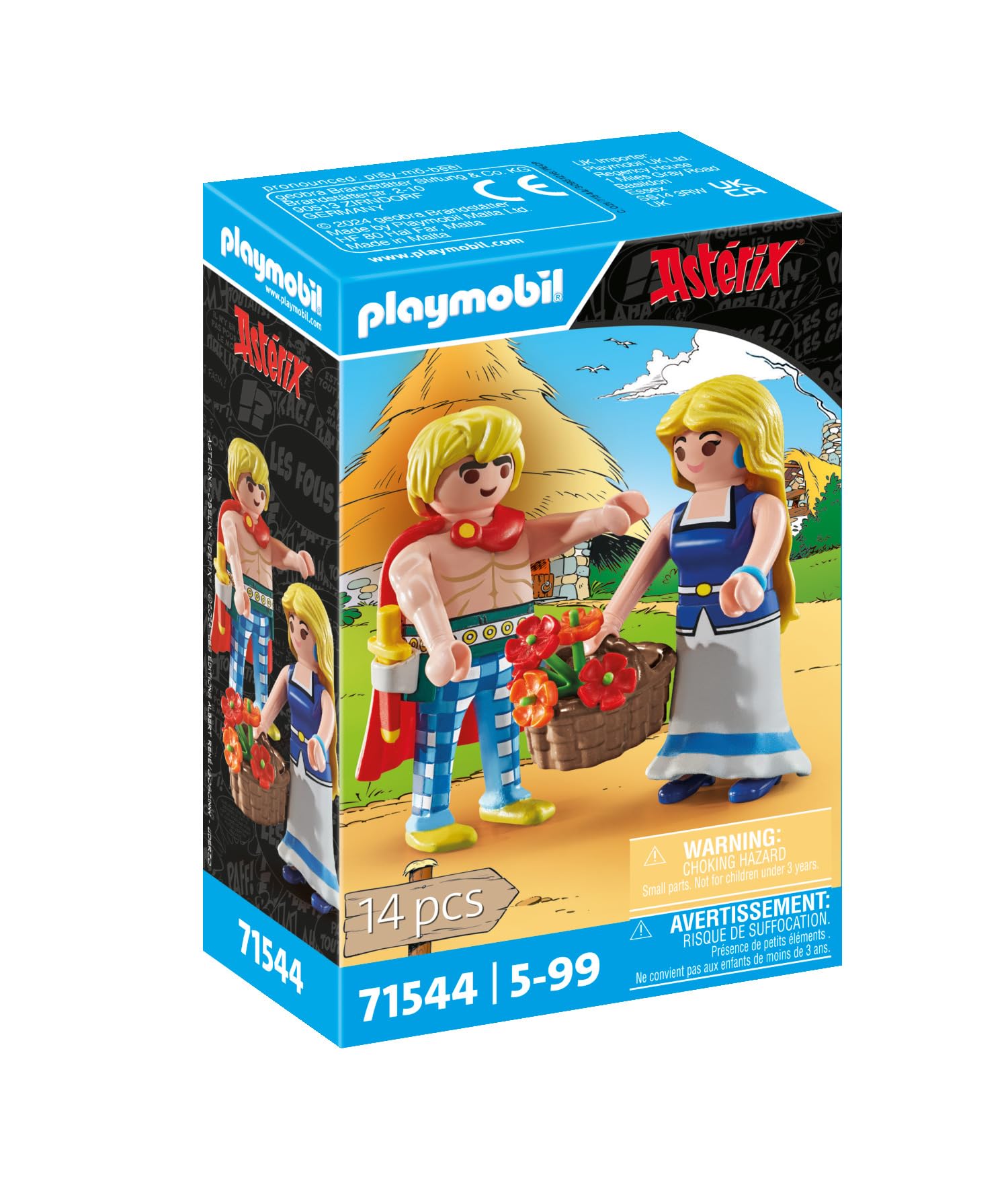 Playmobil 71544 Asterix: Tragicomix and Panacea, beloved couple from the Asterix universe, including bouquet of flowers - Image 2