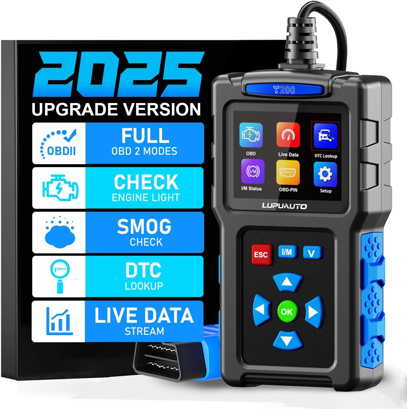 OBD2 Scanner Diagnostic Tool Check Engine Car Code Reader with Reset
