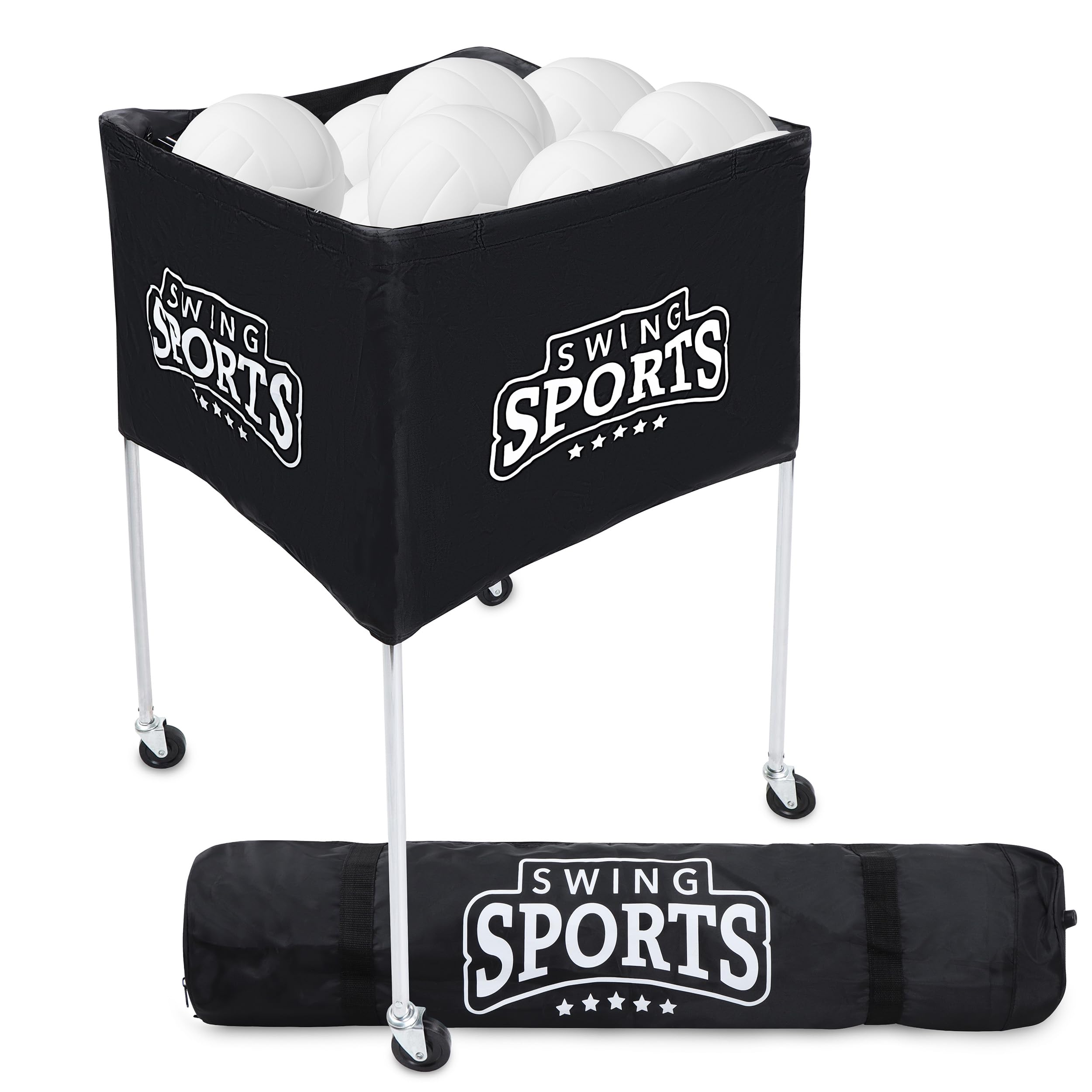 Carro De Pelotas Con Ruedas - 122x78x88 Cm, Red De Nailon, Para Almacenar Balones De Fútbol, Baloncesto, Voleibol