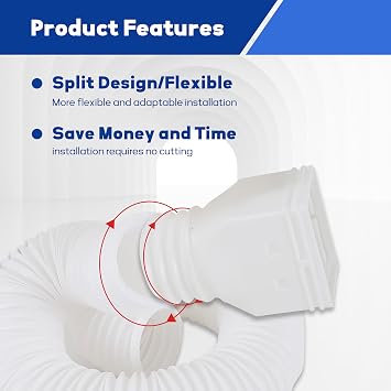 3 Pack white Rain Gutter Downspout Extensions Flexible,Drain Downspout Extender Connector 20-68.8,Thickened Down spout Drain Extension for Rainwater Drainage