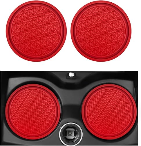 Miniatura 15 de 2PCS Posavasos para Portavasos de Coche - Adornos Incrustados Impermeables de Panal de Abeja, Inserto Antideslizante de PVC de 2.75'' para la Negro