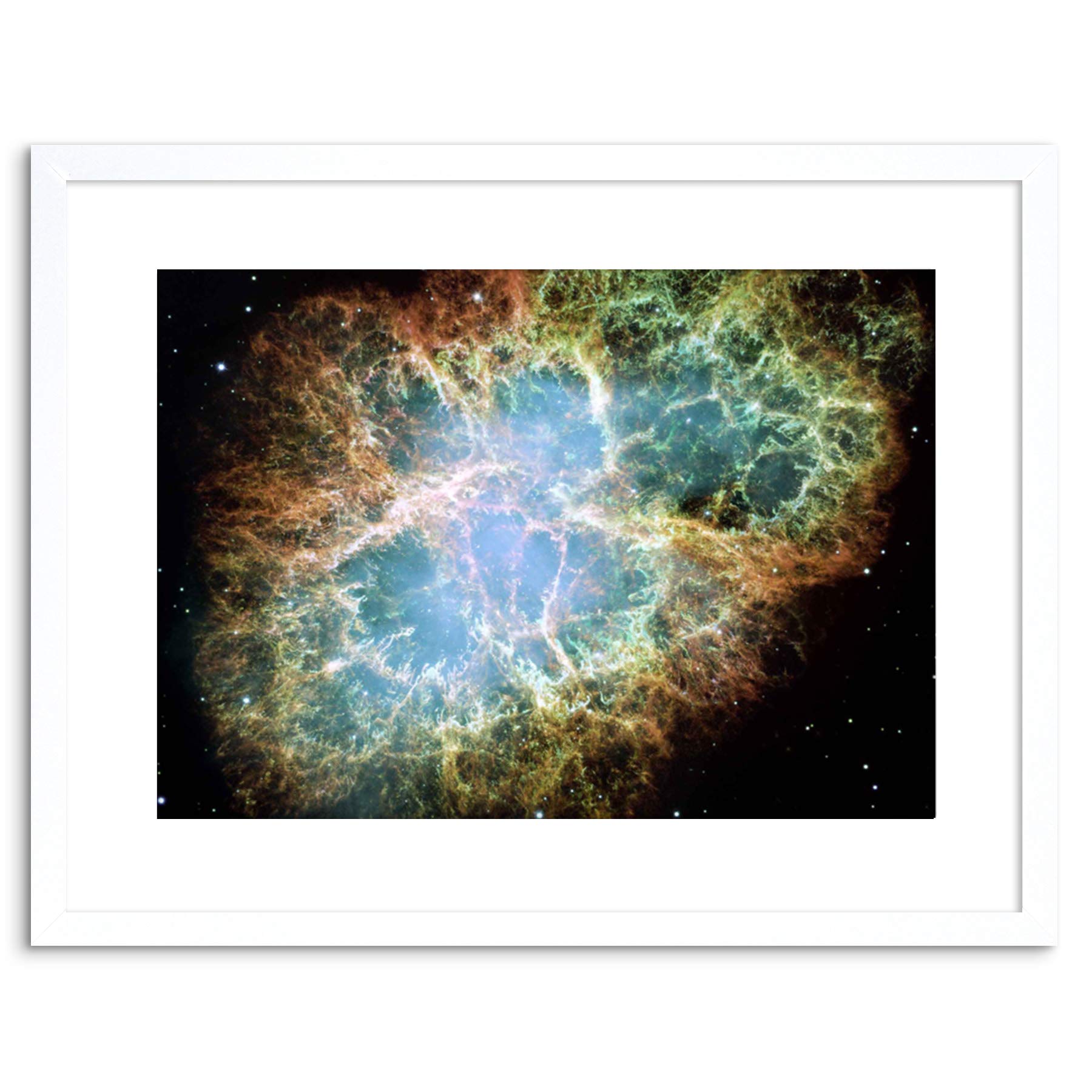 Wee Blue Coo SPACE PHOTO HUBBLE IMAGE CRAB NEBULA FRAMED PRINT F97X3668