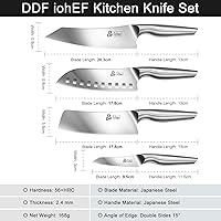 Vista 4 de DDF iohEF Kitchen Knife Set, 4 Piece Professional Ultra Sharp Knives Set, Japanese High Carbon Stainless Steel Chef Knife Set for Home and Kitchen