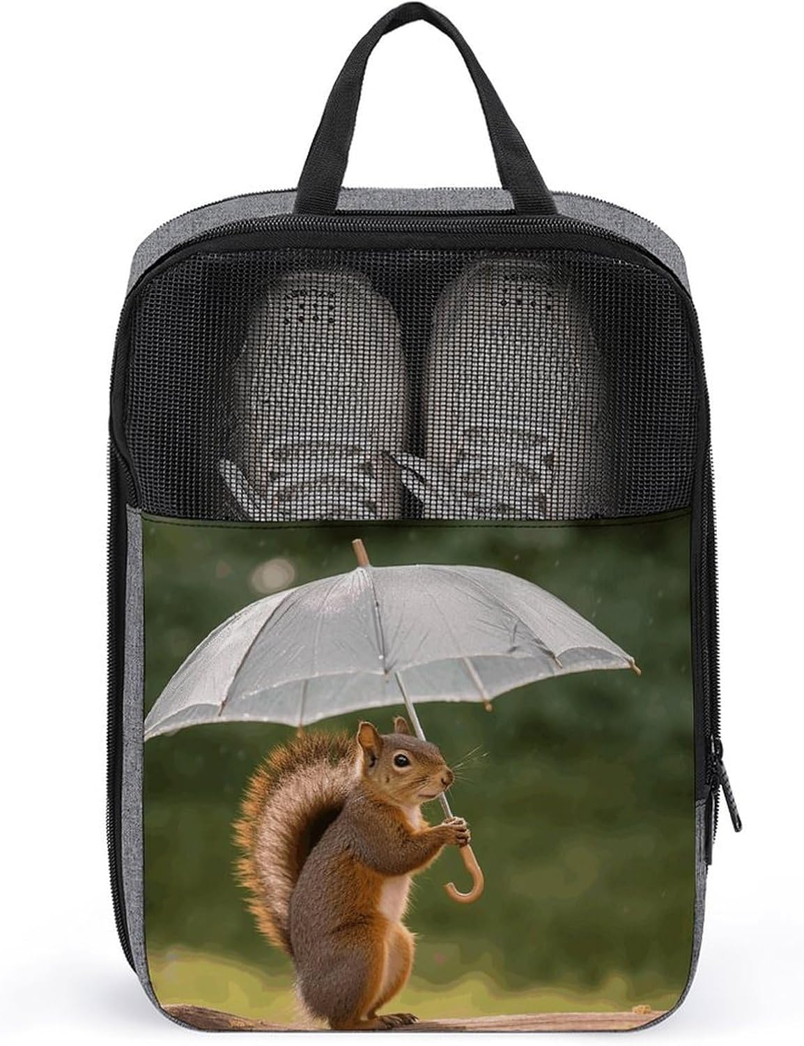 Shoe Bag, Squirrel Hold A Umbrellas Printed Shoe Bag,storage Hanging Shoe Bag,bath Towel Storage Bag