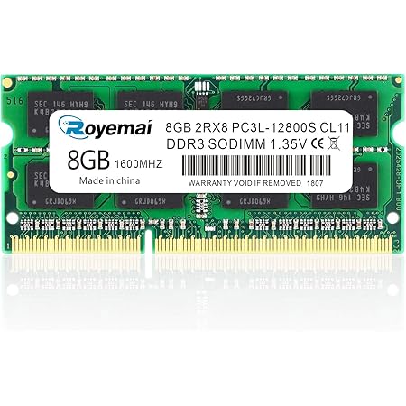 DUOMEIQI 8GB DDR3 / DDR3L 1600 MHz Sodimm 2RX8 PC3L/ PC3-12800 204pin 1.35v CL11 Unbuffered Non-ECC Notebook Memory Laptop RAM Module for Intel AMD and Mac System