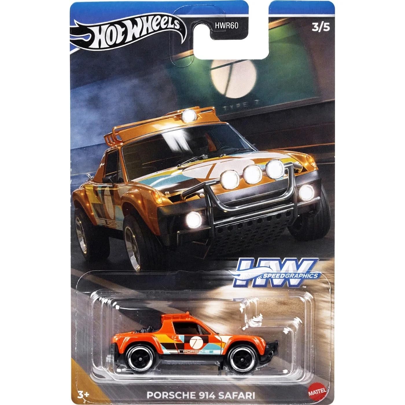 Hot Wheels Toy Vehicle Speed Graphics 1:64 Porsche 914 Safari for