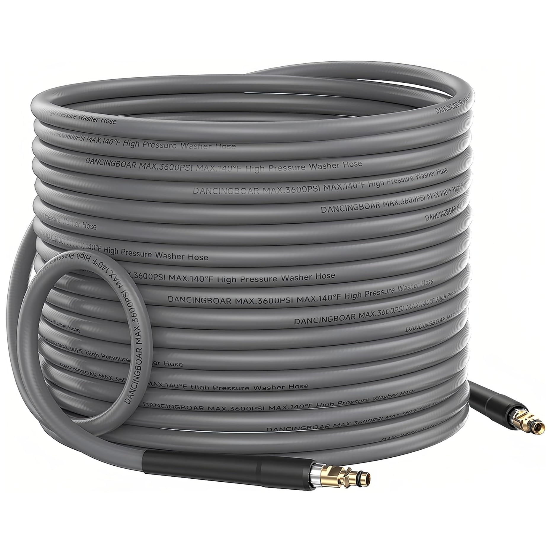 15M Super Flessibile Gomma per Tubo idropulitrice per Karcher K2 K3 K4 K5 K6 K7, 3600PSI Tubo di Prolunga con Attacco Connettore Rapido a Click per Kärcher Accessori ad Alta Pressione