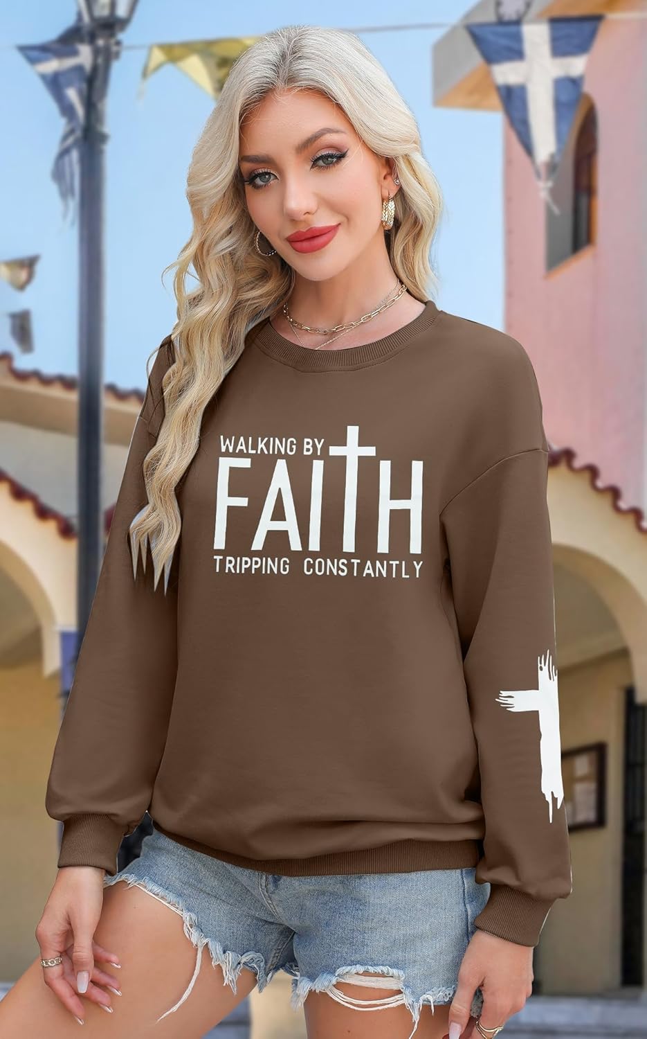 SFHFY Christian Sweatshirt Women: Jesus Sweatshirts Religious Faith Shirt Inspirational Bible Verse Pullover Tops - Image 5