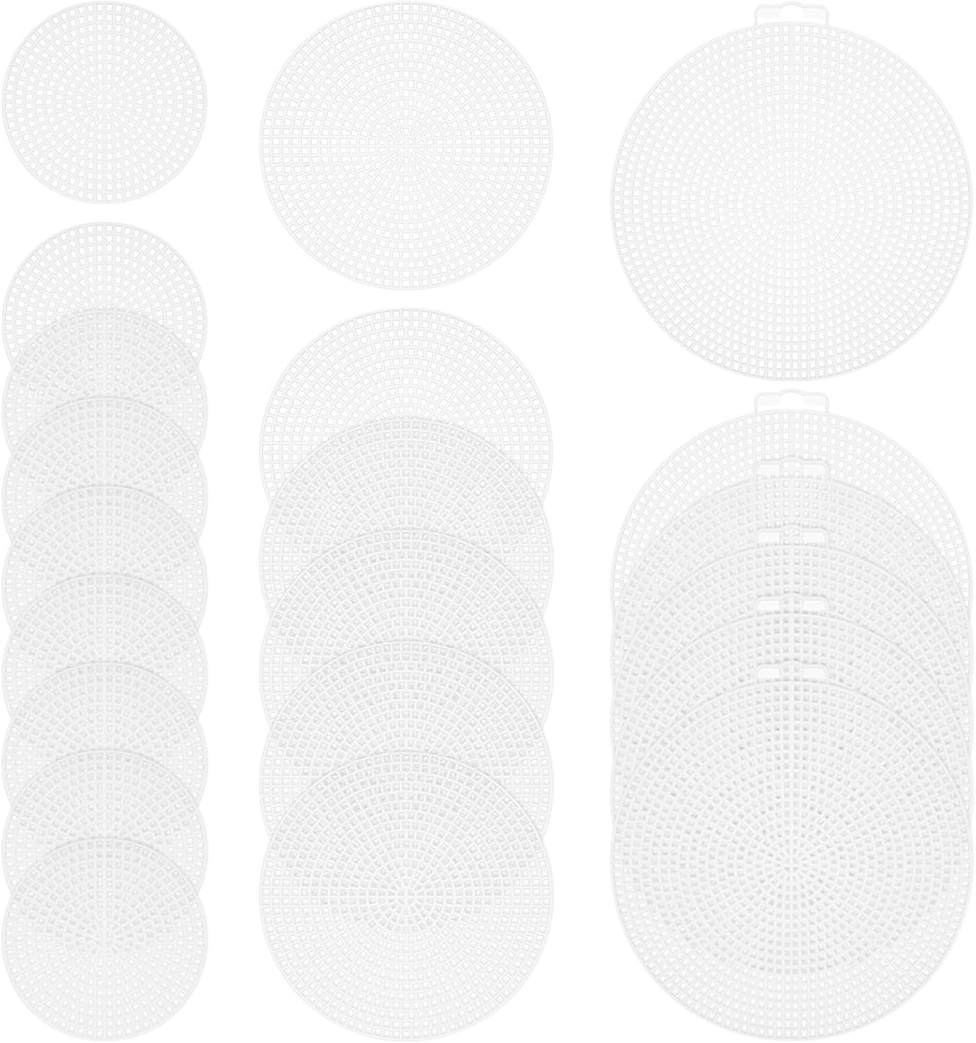 Wear Resistant Plastic Canvas Sheets 30pcs for Cross Stitch Cup Mats