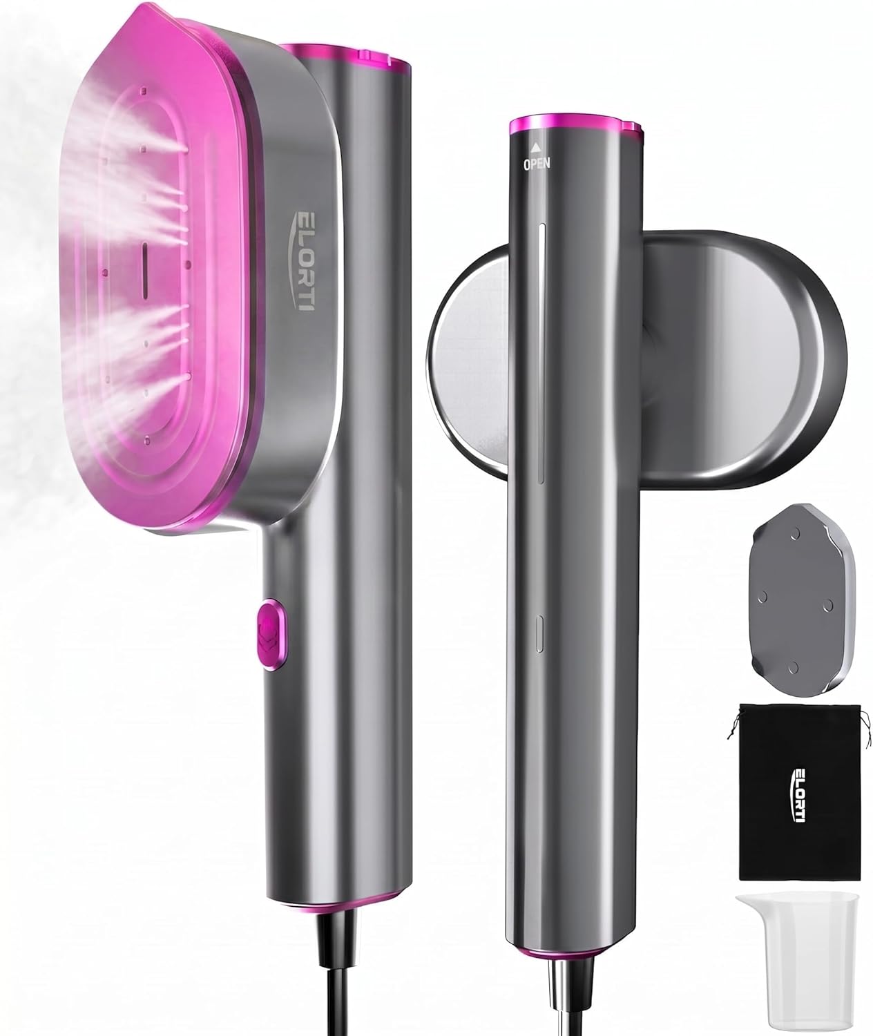 ELORTI Steamer for Clothes Handheld, Travel Mini Portable St