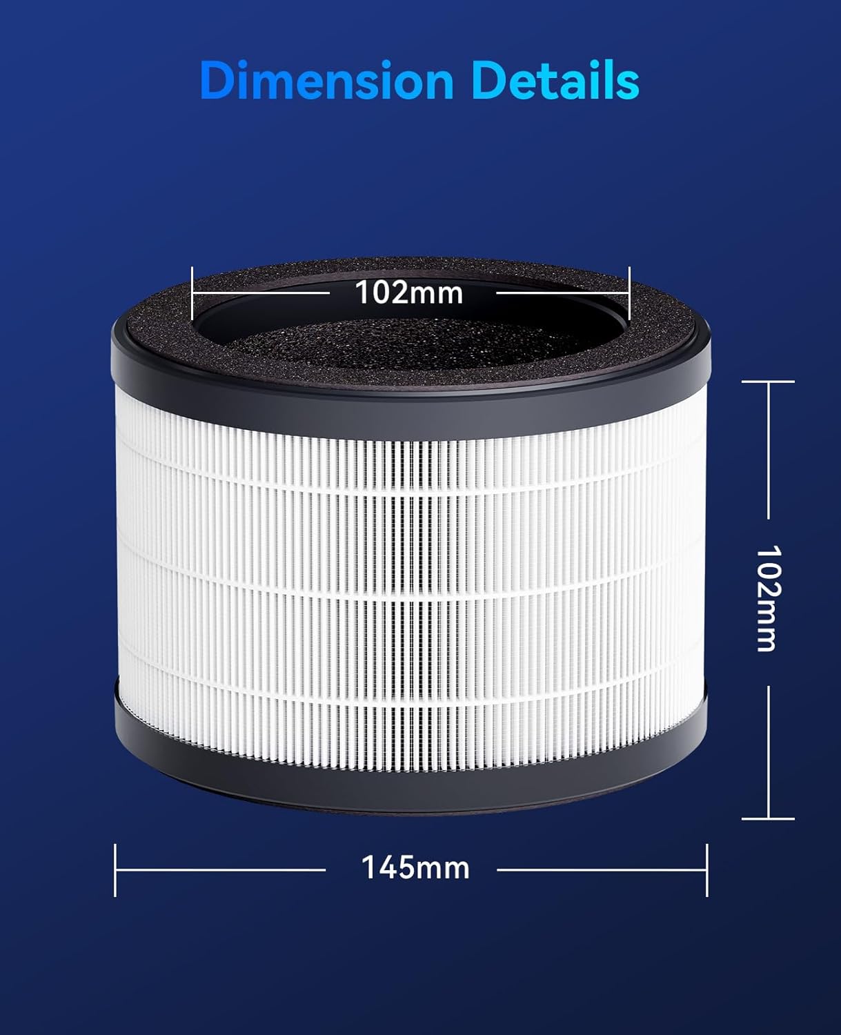 Membrane Solutions Genuine MSB5 Air Purifier Filter Replacement, 3-in-1 High-Efficiency H13 True Hepa Air Filter Replacement for Smoke Pollen Dander Hair Smell-Standard Version (2 Pack) - Image 7